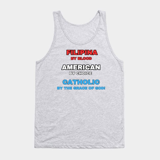 Filipina American Catholic Tank Top by Desert Owl Designs